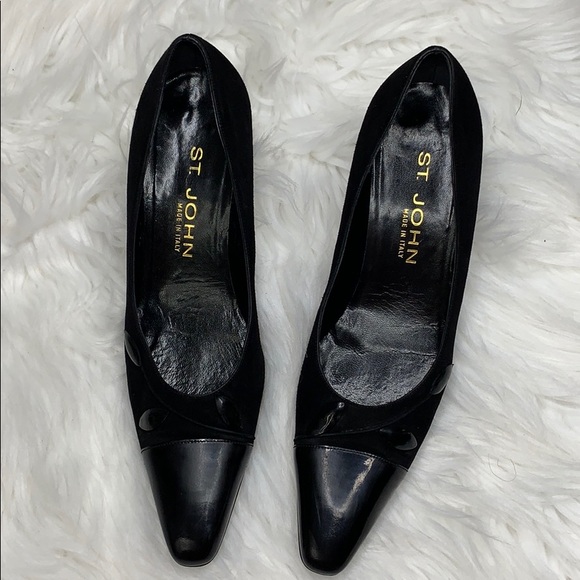 St. John Shoes - St. John Black Suede Heel size 7 1/2.
